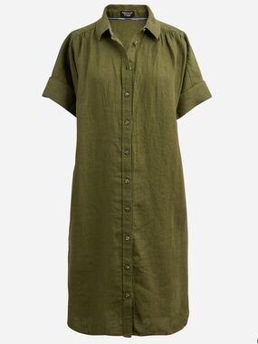 J. Crew relaxed fit short sleeve Baird McNutt Irish linen shirt dress NWOT
